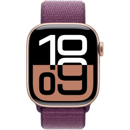 Apple Watch Series 10 (GPS) - 42 mm - aluminium rose or - montre intelligente avec boucle sport - deux couches de mati res te