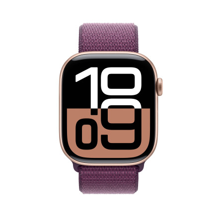 Apple Watch Series 10 (GPS) - 46 mm - aluminium rose or - montre intelligente avec boucle sport - deux couches de mati res te