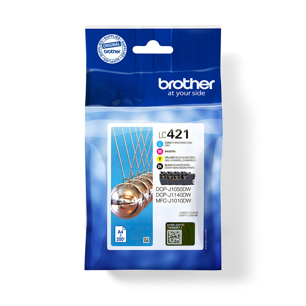 Brother LC421VAL - Pack de 4 cartouches d'encre originales Brother LC421VAL - Pack de 4 cartouches d'encre originales