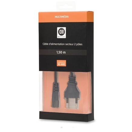 D2 Diffusion D2CS150 câble électrique Noir 1,5 m