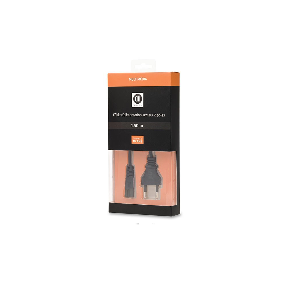 D2 Diffusion D2CS150 câble électrique Noir 1,5 m D2 Diffusion D2CS150 câble électrique Noir 1,5 m