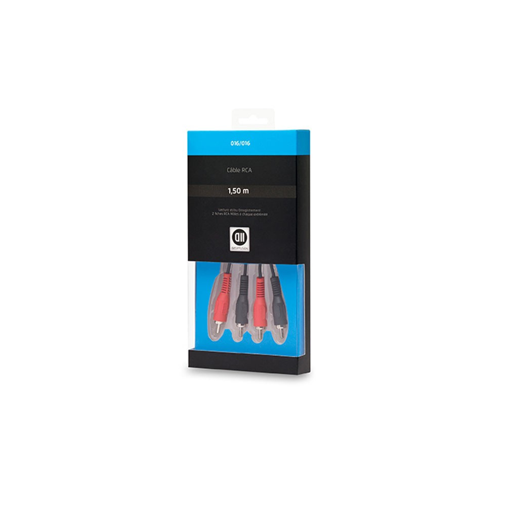 D2 Diffusion D2RCA150 câble video composite 1,5 m 2 x RCA 2x RCA Noir