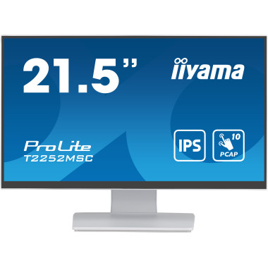 iiyama ProLite T2252MSC-W2 écran plat de PC 54,6 cm (21.5") 1920 x 1080 pixels Full HD LCD Écran tactile Table Blanc