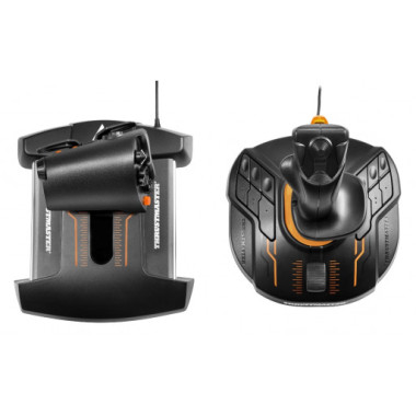 Thrustmaster T-16000M FCS Hotas Noir, Orange USB Joystick Analogique Numérique MAC, PC