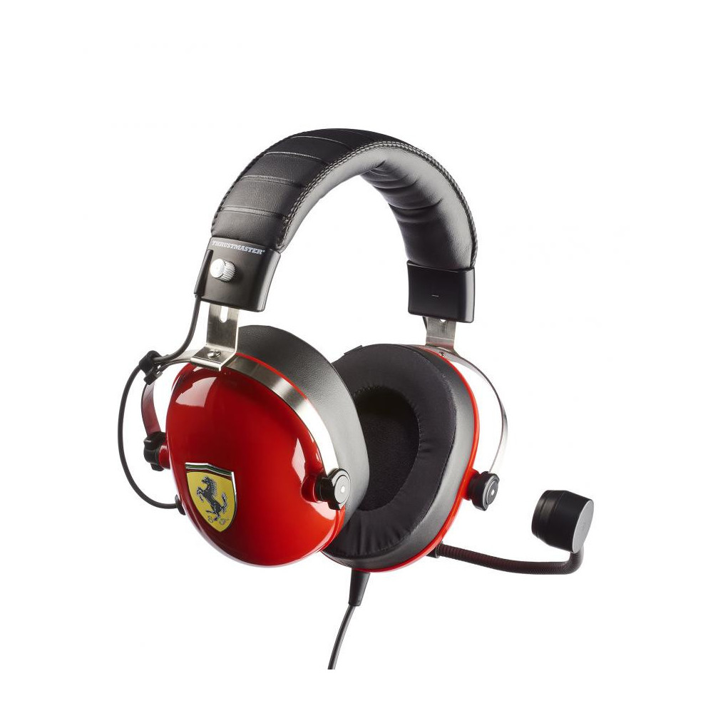 Thrustmaster T.Racing Casque Avec fil Arceau Jouer Noir, Rouge, Acier inoxydable, Jaune