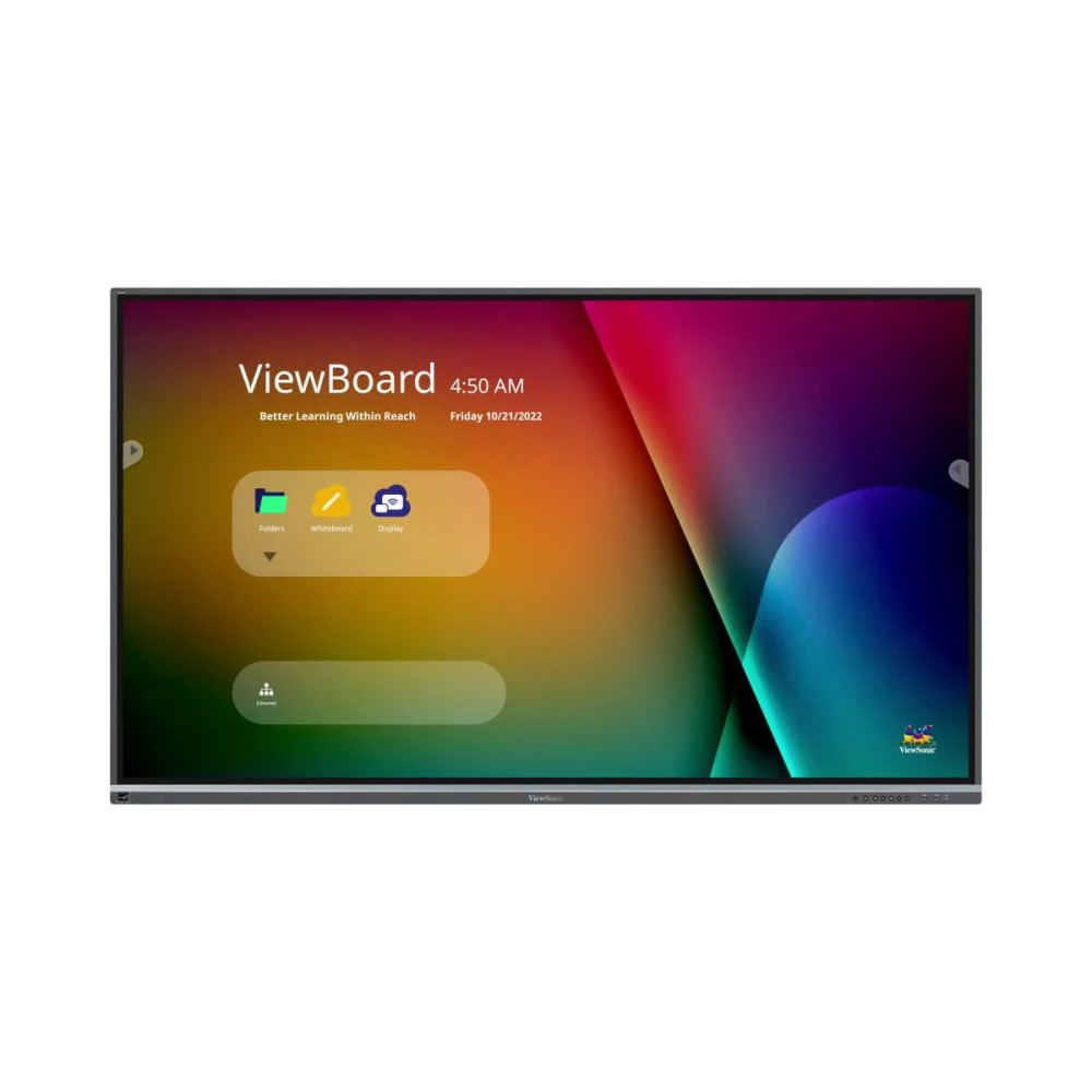 Viewsonic IFP7550-5F tableau blanc interactif 190,5 cm (75") 3840 x 2160 pixels Écran tactile Noir HDMI Viewsonic IFP7550-5F tableau blanc interactif 190,5 cm (75") 3840 x 2160 pixels Écran tactile Noir HDMI