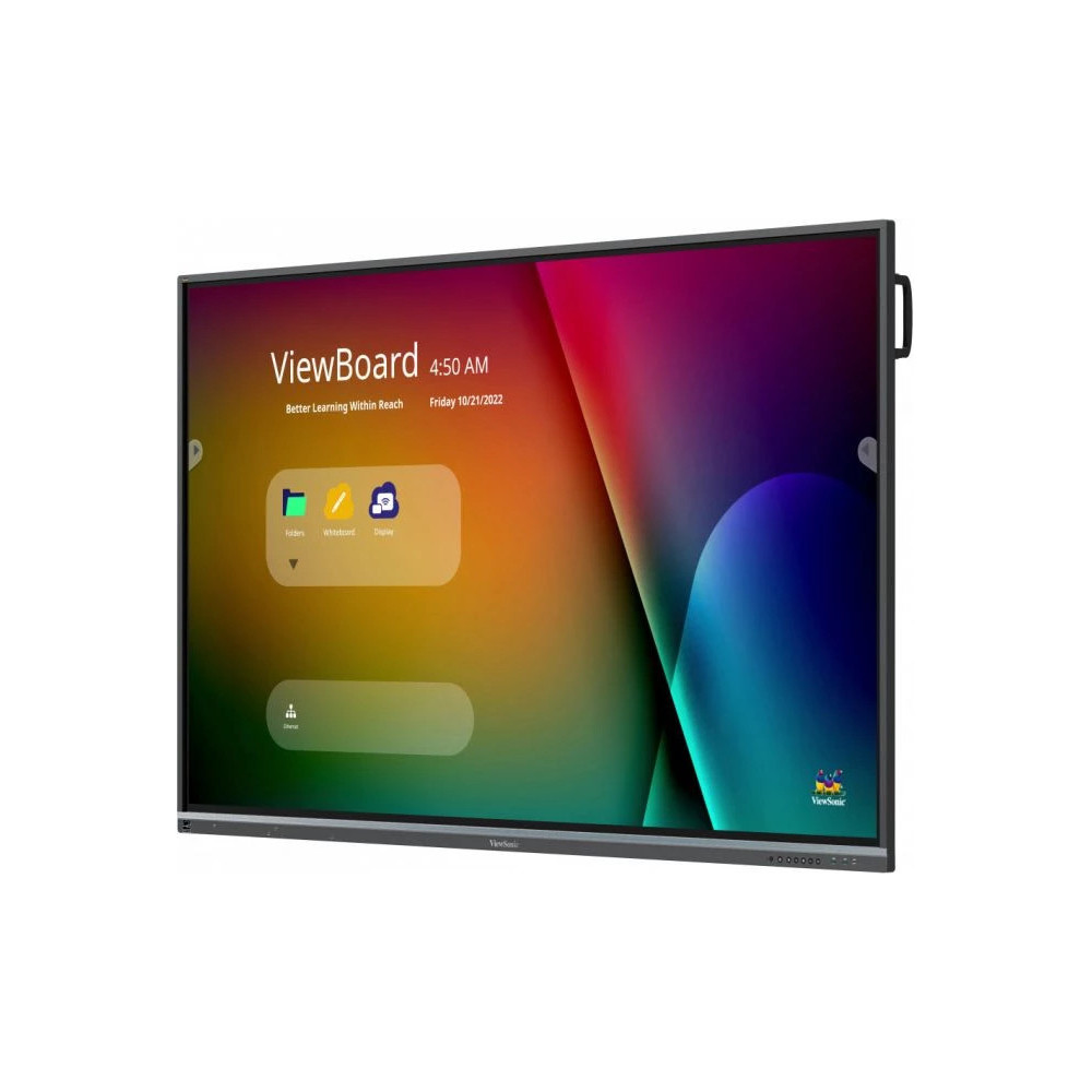 Viewsonic IFP7550-5F tableau blanc interactif 190,5 cm (75") 3840 x 2160 pixels Écran tactile Noir HDMI