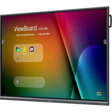 Viewsonic IFP7550-5F tableau blanc interactif 190,5 cm (75") 3840 x 2160 pixels Écran tactile Noir HDMI