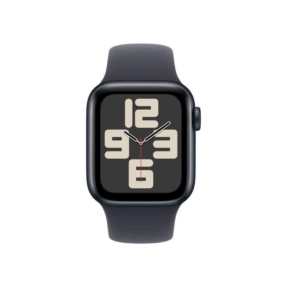 Apple Watch SE (GPS) - 2e g n ration - 40 mm - aluminium minuit - montre intelligente avec bande sport - fluoro lastom re - m