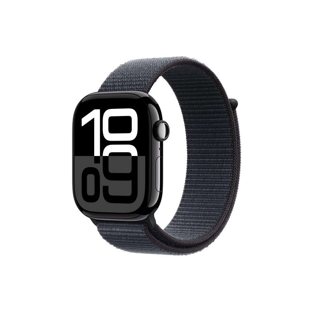 Apple Watch Series 10 (GPS) - 46 mm - aluminium noir jais - montre intelligente avec boucle sport - deux couches de mati res