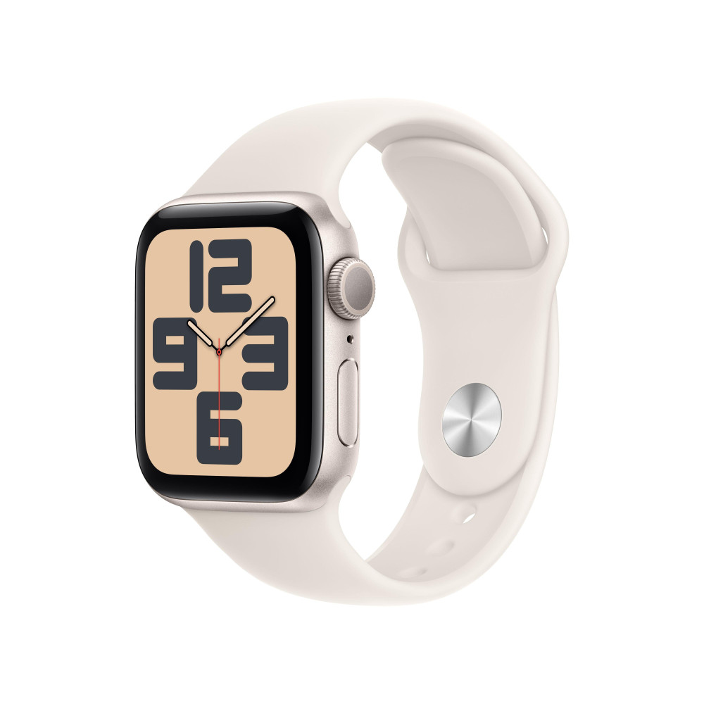 Apple Watch SE (GPS) - 2e g n ration - 40 mm - aluminium droit - montre intelligente avec bande sport - fluoro lastom re - dr