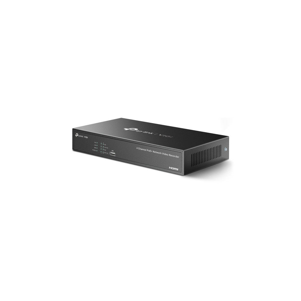 TP-Link VIGI NVR1004H-4P-2TB Enregistreur vidéo sur réseau Noir