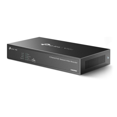 TP-Link VIGI NVR1004H-4P-2TB Enregistreur vidéo sur réseau Noir