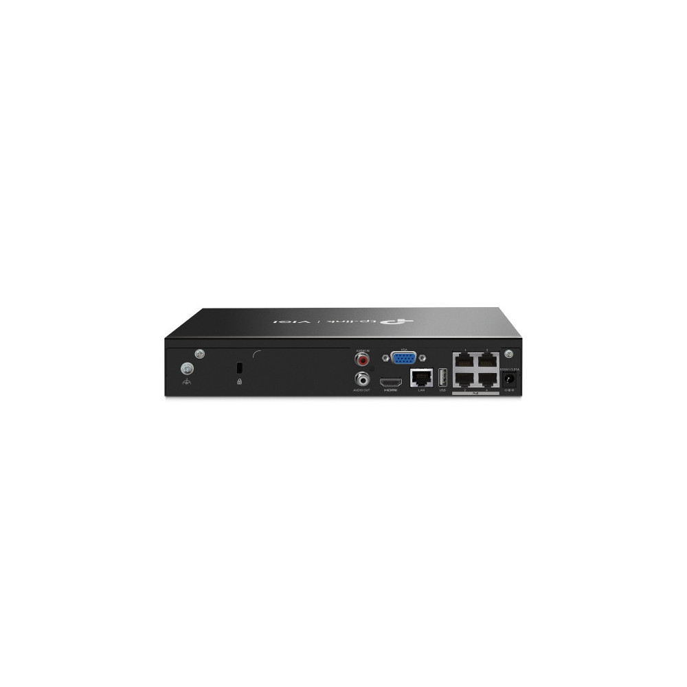 TP-Link VIGI NVR1004H-4P-2TB Enregistreur vidéo sur réseau Noir