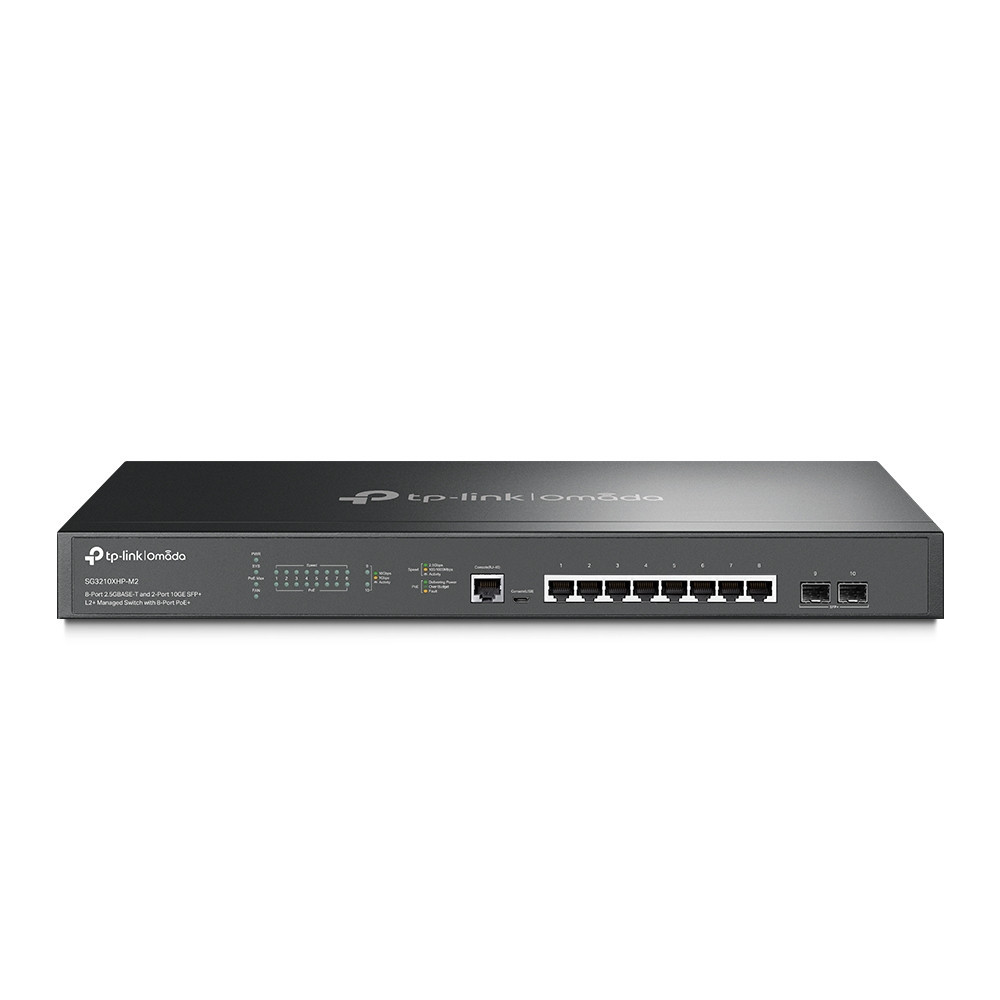 TP-Link Omada SG3210XHP-M2 commutateur réseau Géré L2+ 2.5G Ethernet (100 1000 2500) Connexion Ethernet, supportant TP-Link Omada SG3210XHP-M2 commutateur réseau Géré L2+ 2.5G Ethernet (100 1000 2500) Connexion Ethernet, supportant