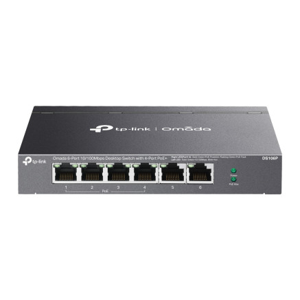 TP-Link Omada DS106P commutateur réseau Non-géré Fast Ethernet (10 100) Connexion Ethernet, supportant l'alimentation via ce