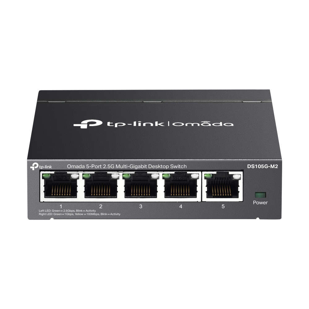 TP-Link Omada DS105G-M2 commutateur réseau Non-géré 2.5G Ethernet (100 1000 2500) Noir TP-Link Omada DS105G-M2 commutateur réseau Non-géré 2.5G Ethernet (100 1000 2500) Noir