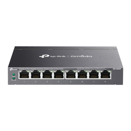TP-Link Omada DS108GP commutateur réseau Non-géré Gigabit Ethernet (10 100 1000) Connexion Ethernet, supportant l'alimentation