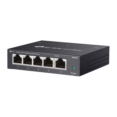 TP-Link Omada DS105G commutateur réseau Non-géré Gigabit Ethernet (10 100 1000) Noir