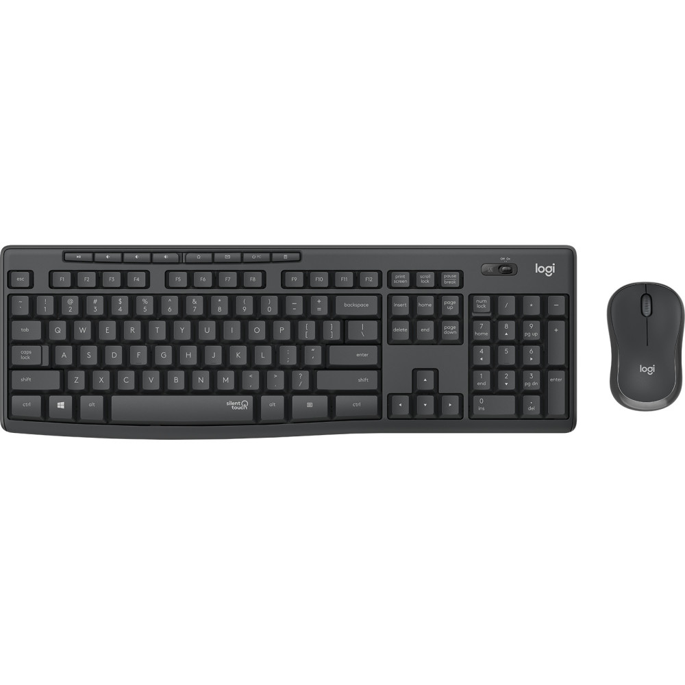 Logitech MK295 Silent Wireless Combo clavier Souris incluse Bureau USB QWERTY Nordique Graphite Logitech MK295 Silent Wireless Combo clavier Souris incluse Bureau USB QWERTY Nordique Graphite