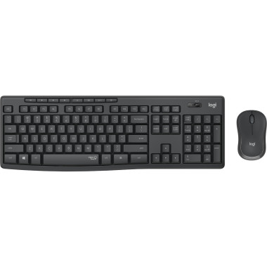 Logitech MK295 Silent Wireless Combo clavier Souris incluse Bureau USB QWERTY Nordique Graphite