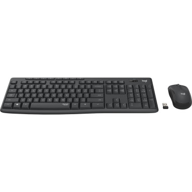 Logitech MK295 Silent Wireless Combo clavier Souris incluse Bureau USB QWERTY Nordique Graphite
