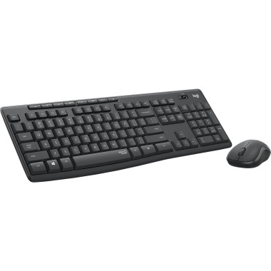Logitech MK295 Silent Wireless Combo clavier Souris incluse Bureau USB QWERTY Nordique Graphite