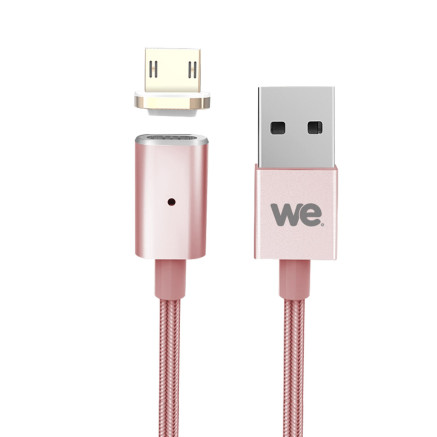 WE WEUSBMICROMAG120R câble USB 1,2 m USB A Micro-USB A Rose