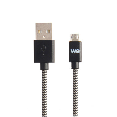 WE WEUSBMICRONYREV200N câble USB 2 m USB A Micro-USB A Noir, Blanc