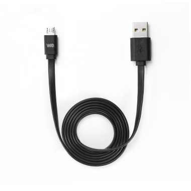 WE WEUSBMICROPLREV100N câble USB USB 2.0 1 m USB A Micro-USB B Noir