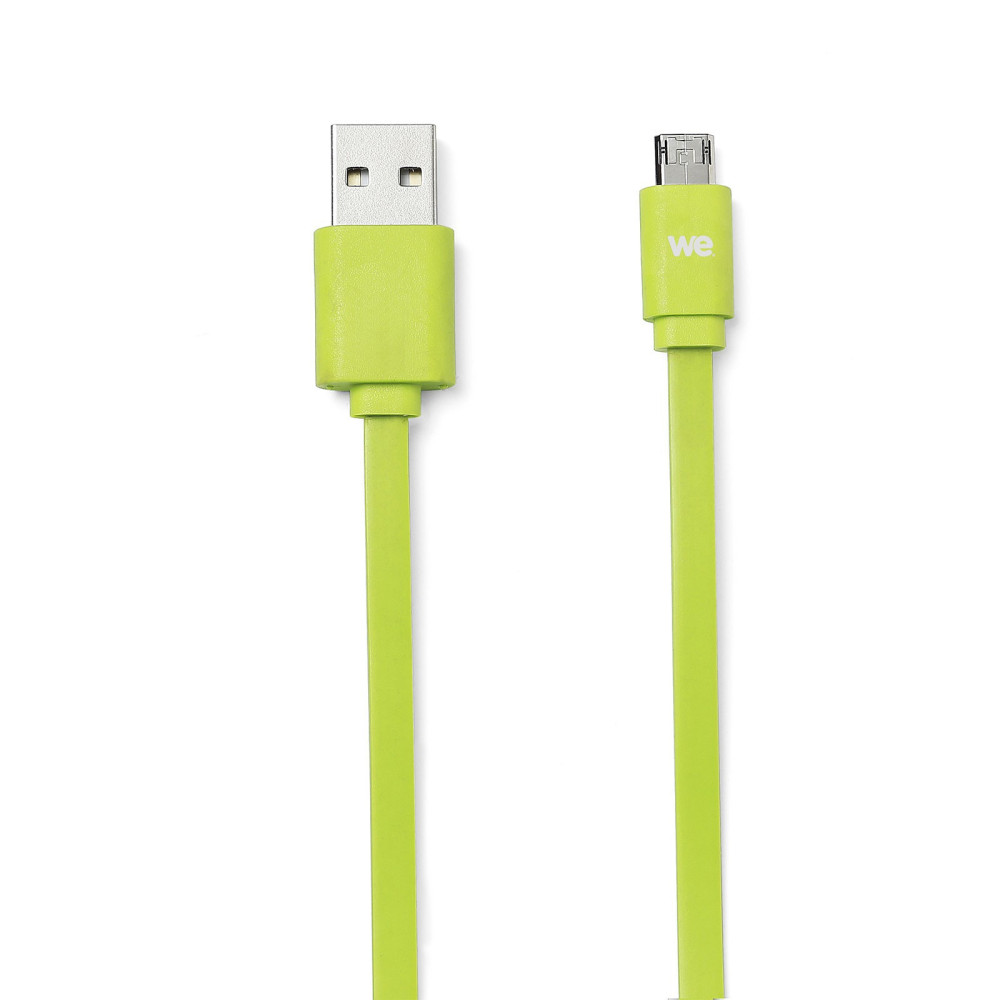 WE WEUSBMICROPLREV100VE câble USB 1 m USB A Micro-USB A Vert