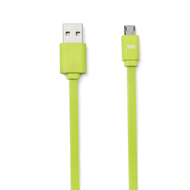 WE WEUSBMICROPLREV100VE câble USB 1 m USB A Micro-USB A Vert