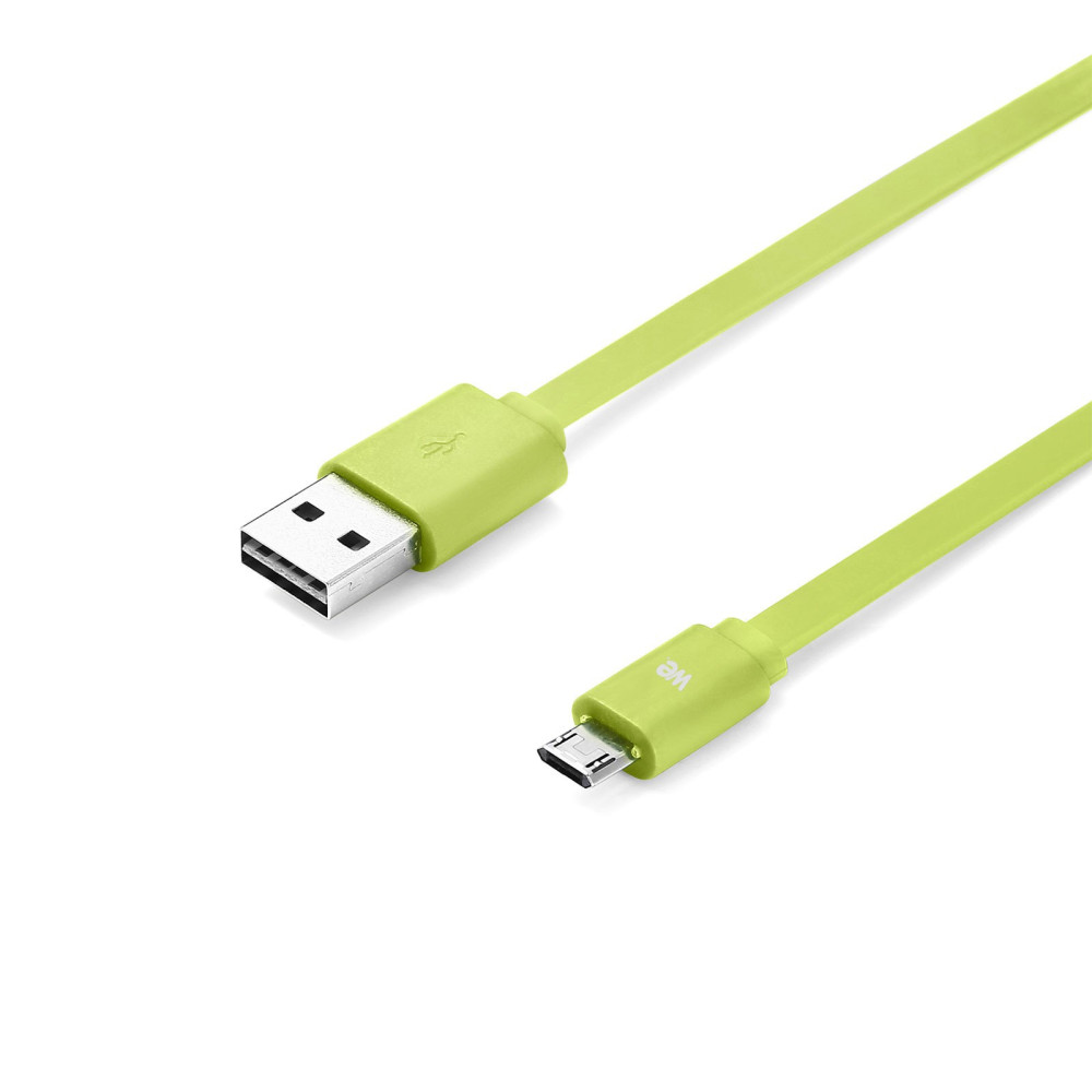 WE WEUSBMICROPLREV100VE câble USB 1 m USB A Micro-USB A Vert