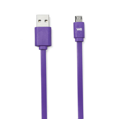 WE WEUSBMICROPLREV100VI câble USB 1 m USB A Micro-USB A Violet