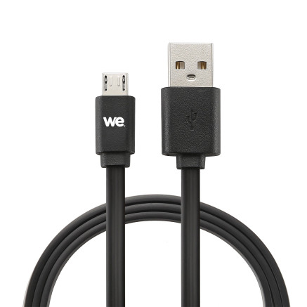 WE WEUSBMICROPLREV200N câble USB 2 m USB A Micro-USB A Noir