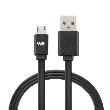 WE WEUSBMICROPLREV200N câble USB 2 m USB A Micro-USB A Noir