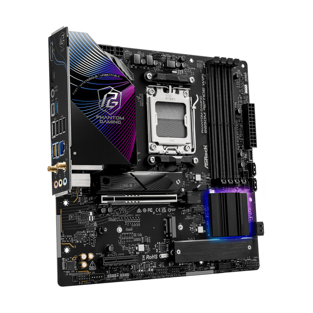 Asrock Phantom Gaming B850M Riptide WiFi AMD B850 Emplacement AM5 micro ATX