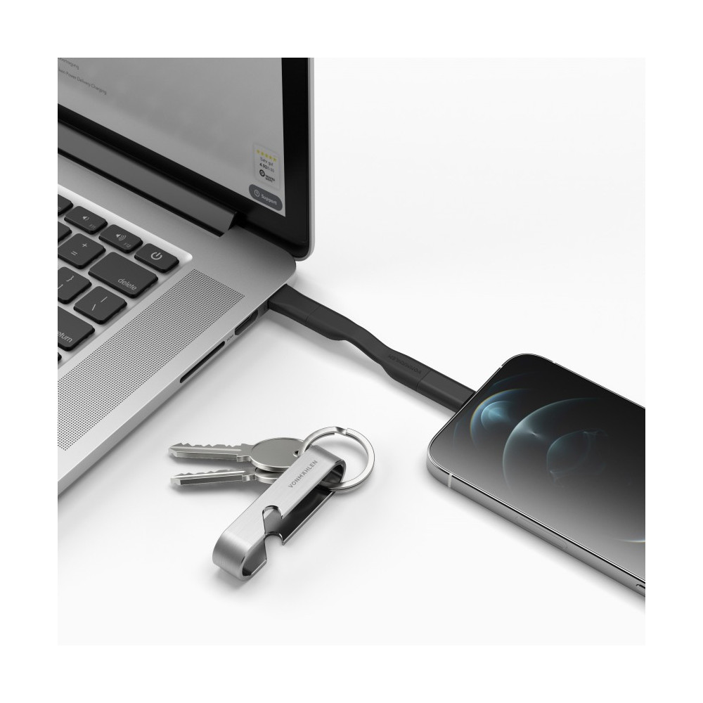 Vonmählen High Six USB C Noir, Acier inoxydable