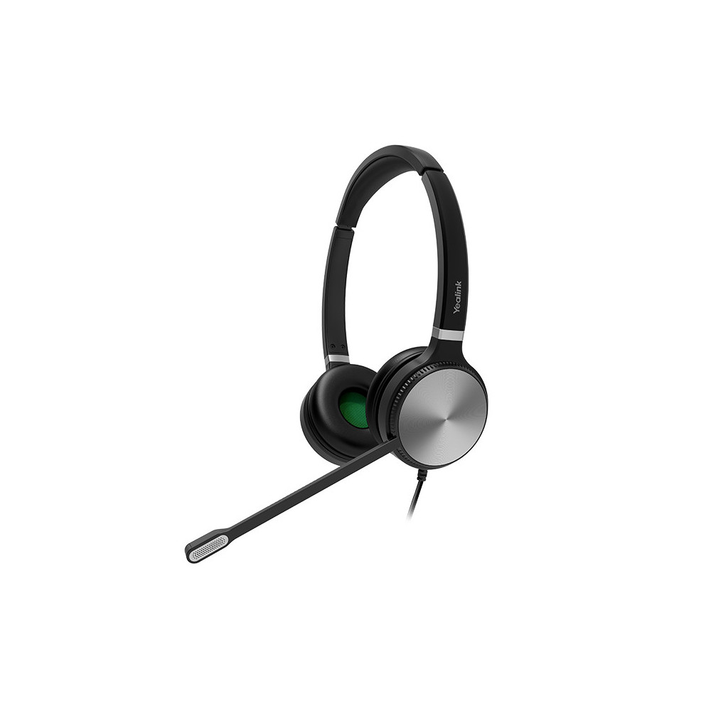 Yealink YHS36 Casque Avec fil Arceau Appels Musique Noir, Argent