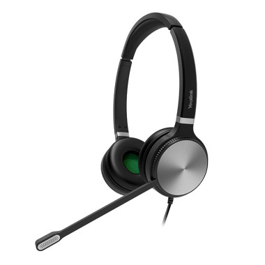 Yealink YHS36 Casque Avec fil Arceau Appels Musique Noir, Argent