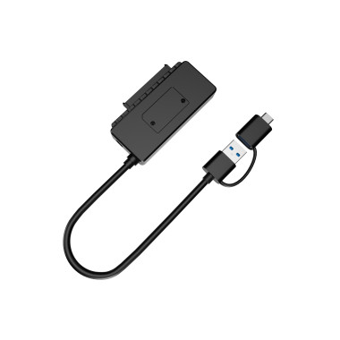 Conceptronic ABBY21B changeur de genre de câble USB Type-A SATA 22-pin Noir