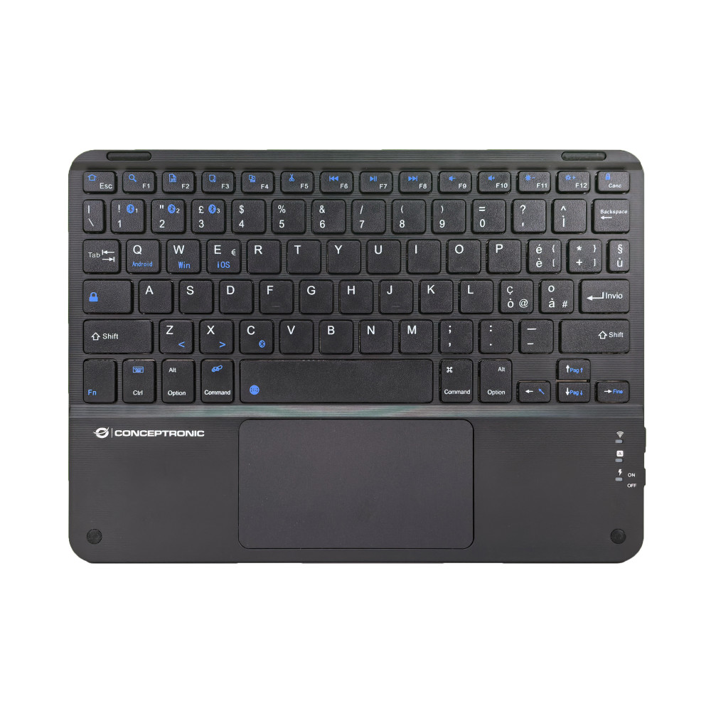 Conceptronic TOBIN01BIT clavier Universel Bluetooth QWERTY Italien Noir Conceptronic TOBIN01BIT clavier Universel Bluetooth QWERTY Italien Noir