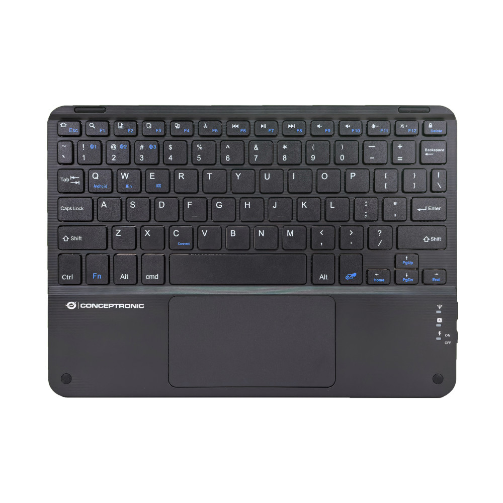 Conceptronic TOBIN01BUS clavier Universel Bluetooth QWERTY Anglais américain Noir Conceptronic TOBIN01BUS clavier Universel Bluetooth QWERTY Anglais américain Noir