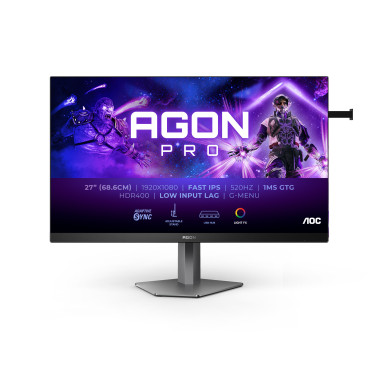 AOC G2 AG276FK écran plat de PC 68,6 cm (27") 1920 x 1080 pixels Full HD LED Noir, Gris