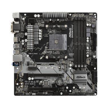 Asrock B450M Pro4 AMD B450 Emplacement AM4 micro ATX