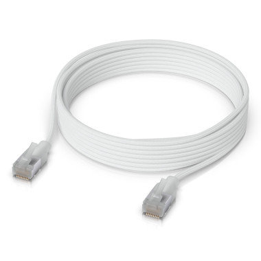 Ubiquiti UACC-Cable-Patch-EL-C6A-3M-W câble de réseau Translucide, Blanc Cat6a