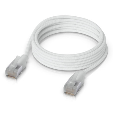 Ubiquiti UACC-Cable-Patch-EL-C6A-2M-W câble de réseau Translucide, Blanc Cat6a