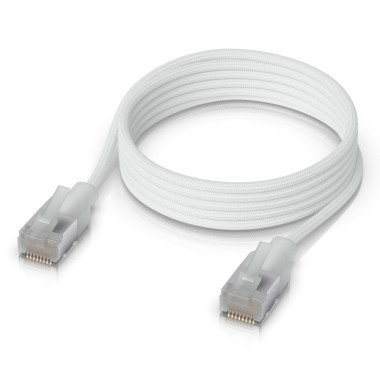 Ubiquiti UACC-Cable-Patch-EL-C6A-1M-W câble de réseau Translucide, Blanc Cat6a