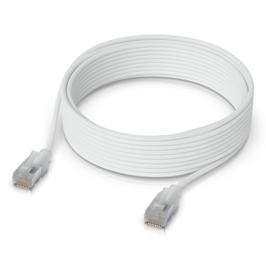 Ubiquiti UACC-Cable-Patch-EL-C6A-8M-W câble de réseau Translucide, Blanc Cat6a