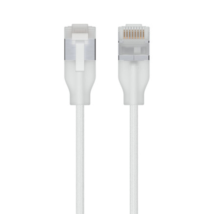 Ubiquiti UACC-Cable-Patch-EL-C6A-0.15M-W câble de réseau Translucide, Blanc 0,15 m Cat6a